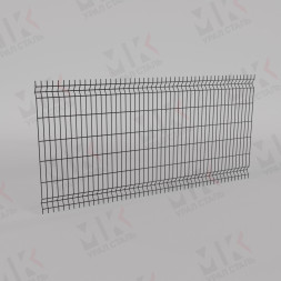 3Д забор черный (RAL 9005) 2500х2500х6 Profi