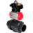 Кран шаровой BV4242E-FP-GRM-ISO Дн32 Ру10 полнопроходной, корпус - НПВХ, шар - НПВХ, уплотнение - EPDM, с пневмоприводом PA-SA-052, пневмораспределителем 4M310-08 DC24V и БКВ APL-410N EX в Барнауле