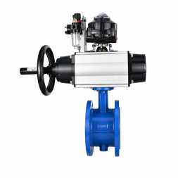 Затвор дисковый поворотный WBV1331E-2W-F-H Ду50 Ру16 фланцевый, корпус - чугун GGG40, диск - нержавеющая сталь 304, уплотнение - EPDM, с пневмоприводом PA-DA-105-1, 4M310-08 AC220V, APL-510N EX и AFC2000