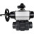 Кран шаровой BV4242E-FP-GRM-ISO Дн80 Ру10 полнопроходной, корпус - НПВХ, шар - НПВХ, уплотнение - EPDM, с пневмоприводом PA-DA-105-1 и БКВ APL-210N в Барнауле