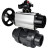 Кран шаровой BV4242E-FP-GRM-ISO Дн80 Ру10 полнопроходной, корпус - НПВХ, шар - НПВХ, уплотнение - EPDM, с пневмоприводом PA-DA-105-1 и БКВ APL-210N в Барнауле