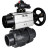 Кран шаровой BV4242E-FP-GRM-ISO Дн80 Ру10 полнопроходной, корпус - НПВХ, шар - НПВХ, уплотнение - EPDM, с пневмоприводом PA-DA-105-1 и БКВ APL-210N в Барнауле
