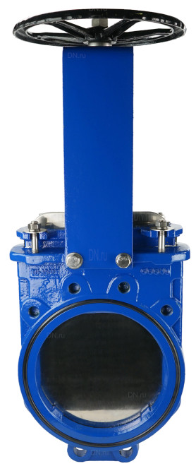 Задвижка шиберная GVKN1331N-2W-Fb-S Ду250 Ру10 двусторонняя, межфланцевая, шпиндель - невыдвижной, корпус - чугун GGG40, шибер - нержавеющая сталь 304, уплотнение - NBR, управление - штурвал в Барнауле