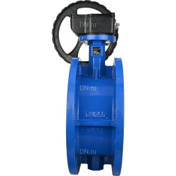 Затвор дисковый поворотный WBV1313E-2W-F-R Ду250 Ру16 фланцевый, корпус - чугун GGG40, диск - чугун GGG40, уплотнение - EPDM, управление – редуктор, с ISO-фланцем F10, квадрат штока 22х22