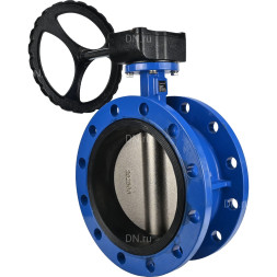 Затвор дисковый поворотный WBV1313E-2W-F-R Ду250 Ру16 фланцевый, корпус - чугун GGG40, диск - чугун GGG40, уплотнение - EPDM, управление – редуктор, с ISO-фланцем F10, квадрат штока 22х22