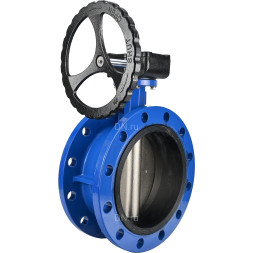 Затвор дисковый поворотный WBV1313E-2W-F-R Ду250 Ру16 фланцевый, корпус - чугун GGG40, диск - чугун GGG40, уплотнение - EPDM, управление – редуктор, с ISO-фланцем F10, квадрат штока 22х22
