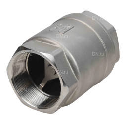 Клапан обратный VCS3232P-T 2″ 1/2 Ду65 Ру40 резьбовой, пружинный, корпус - нержавеющая сталь 316, диск - нержавеющая сталь 316, уплотнение - металл