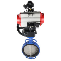 Затвор дисковый поворотный WBV1432E-2W-Fb-H Ду300 Ру16, корпус - чугун GGG50, диск - нержавеющая сталь 316L, уплотнение - EPDM, с пневмоприводом PA-DA-140, пневмораспределителем 4M310-08 DC24V, БКВ APL-210N, ручным дублером MON4-1200-T54-ISO