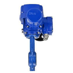 Затвор дисковый поворотный WBV1432N-2W-Fb-H Ду125 Ру16, корпус - чугун GGG50, диск - нержавеющая сталь 316L, уплотнение - NBR, с электроприводом QT-N-015M-O2-220VAC-У1
