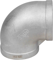 Отвод (уголок) ВР-ВР-316 1/2″ Ду15 Ру16 угол 90°, корпус - нержавеющая сталь 316, присоединение - внутренняя / внутренняя резьба