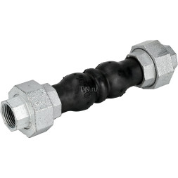 Компенсатор резиновый CR-E17-T Ду50 Ру10/16, резиновая вставка (корпус) - EPDM, тип присоединения - резьбовой, материал резьбовых элементов - чугун оцинкованный