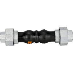 Компенсатор резиновый CR-E17-T Ду50 Ру10/16, резиновая вставка (корпус) - EPDM, тип присоединения - резьбовой, материал резьбовых элементов - чугун оцинкованный