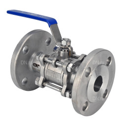 Кран шаровой BV3232P(3pc)-FP-F-H Ду100 Ру16, полнопроходной, трехсоставной, нержавеющая сталь 316, уплотнение - PTFE, фланцевый с рукояткой 17х17