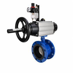 Затвор дисковый поворотный WBV1331E-2W-F-H Ду50 Ру16 фланцевый, корпус - чугун GGG40, диск - нержавеющая сталь 304, уплотнение - EPDM, с пневмоприводом PA-DA-105-1, 4M310-08 AC220V и AFC2000