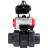 Кран шаровой BV4242E-FP-GRM-ISO Дн100 Ру10 полнопроходной, корпус - НПВХ, шар - НПВХ, уплотнение - EPDM, с пневмоприводом PA-SA-083, пневмораспределителем 4M310-08 DC24V и БКВ APL-410N EX в Барнауле