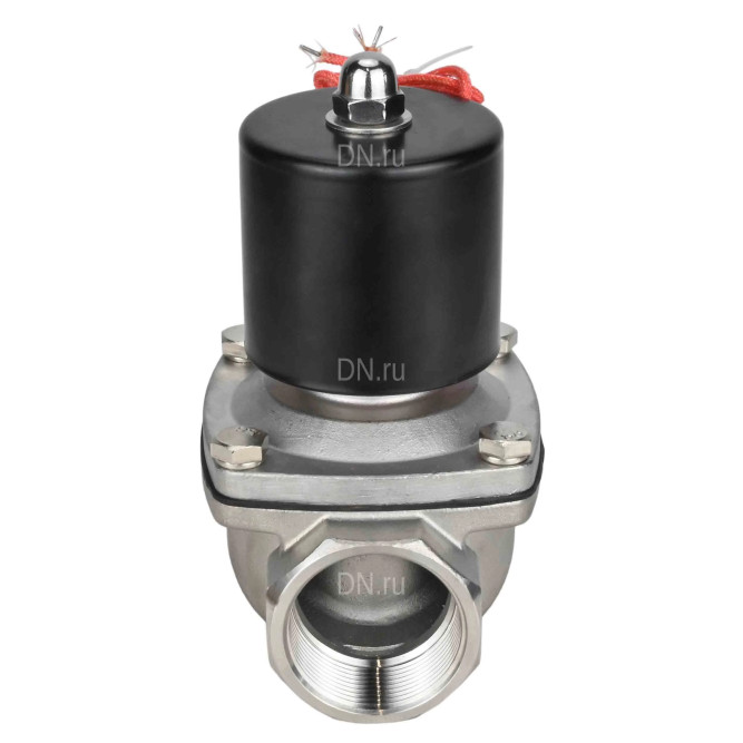 Клапан электромагнитный VS131-NT-NC-220VAC 1″ Ду25 Ру10, соленоидный двухходовой, корпус - нержавеющая сталь 304, уплотнение - NBR, резьбовой, нормально-закрытый, прямого действия, катушка - 220В в Барнауле