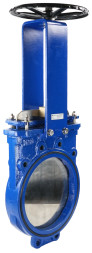 Задвижка шиберная GVKN1331N-2W-Fb-S Ду400 Ру6 двусторонняя, межфланцевая, шток - невыдвижной, корпус - чугун GGG40, шибер - нержавеющая сталь 304, уплотнение - NBR, управление - штурвал