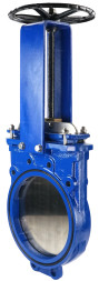 Задвижка шиберная GVKN1331N-2W-Fb-S Ду400 Ру6 двусторонняя, межфланцевая, шток - невыдвижной, корпус - чугун GGG40, шибер - нержавеющая сталь 304, уплотнение - NBR, управление - штурвал