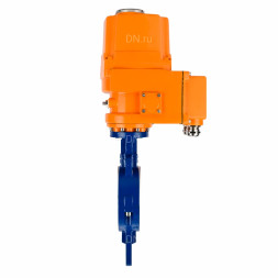 Затвор дисковый поворотный WBV3434Pf-2W-Fb-H Ду125 Ру16 корпус - углеродистая сталь WCB, диск - углеродистая сталь WCB, футерованный PTFE, уплотнение - PTFE, с электроприводом QT-EX-010M-O2-380VAC-У1