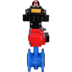 Затвор дисковый поворотный WBV1313E-2W-F-H Ду50 Ру16 фланцевый, корпус - чугун GGG40, диск - чугун GGG40, уплотнение - EPDM, с пневмоприводом PA-DA-105, пневмораспределителем 4M310-08 DC24V и БКВ APL-410N EX