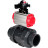 Кран шаровой BV4242E-FP-GRM-ISO Дн25 Ру10 полнопроходной, корпус - НПВХ, шар - НПВХ, уплотнение - EPDM, с пневмоприводом PA-DA-052, пневмораспределителем 4M310-08 AC220V и БКВ APL-210N в Барнауле