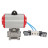 Кран шаровой BV3232P(3pc)-FP-W-ISO-H Ду15 Ру63, полнопроходной под приварку, нержавеющая сталь SS316, уплотнение - PTFE, с пневмоприводом PA-DA-052 двойного действия, с пневмораспределителем 4V320-08 AC220V в Барнауле
