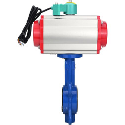 Затвор дисковый поворотный WBV1413E-2W-Fb-H Ду65 Ру16, корпус - чугун GGG50, диск - чугун GGG40, уплотнение - EPDM, с пневмоприводом PA-SA-083, пневмораспределителем 4M310-08 220В NAMUR и магнитным переключателем ALS200D