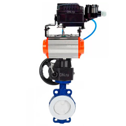 Затвор дисковый поворотный WBV3434Pf-2W-Fb-R Ду250 Ру16 корпус - углеродистая сталь WCB, диск - углеродистая сталь WCB, футерованный PTFE, уплотнение - PTFE, с PA-DA-130, позиционером YT-1000RSN с обратной связью и ручным дублером MON3-700-T38-ISO