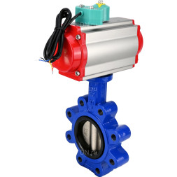 Затвор дисковый поворотный WBV1616E-2W-Fb-H Ду50 Ру16 LUG корпус - чугун QT450, диск - чугун QT450, уплотнение - EPDM, с пневмоприводом PA-DA-065 и магнитным переключателем ALS200D
