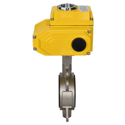 Затвор дисковый поворотный WBV3232E-2W-Fb-H Ду300 Ру16, корпус - нержавеющая сталь 316L, диск - нержавеющая сталь 316L, уплотнение - EPDM, с электроприводом QT-N-060EM-O1-380VAC-У1 380В