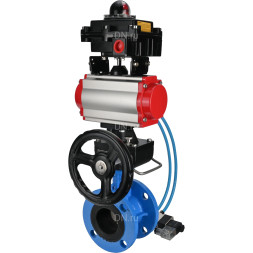 Затвор дисковый поворотный WBV1313E-2W-F-H Ду50 Ру16 фланцевый, корпус - чугун GGG40, диск - чугун GGG40, EPDM, с пневмоприводом PA-DA-105, пневмораспределителем 4V320-08 AC220V, БКВ APL-410N EX и ручным дублером MON1-250-T26-ISO