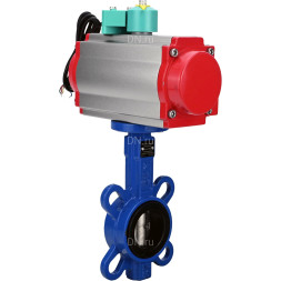 Затвор дисковый поворотный WBV1413E-2W-Fb-H Ду50 Ру16, корпус - чугун GGG50, диск - чугун GGG40, уплотнение - EPDM, с пневмоприводом PA-SA-083, пневмораспределителем 4M310-08 24В NAMUR и магнитным переключателем ALS200D