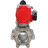 Кран шаровой BV3232P(3pc)-FP-SW-ISO-H Ду65 Ру63 полнопроходной, корпус - нержавеющая сталь SS316, под приварку, с пневмоприводом PA-DA-105, пневмораспределителем 4M310-08 DC24V в Барнауле
