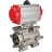 Кран шаровой BV3232P(3pc)-FP-SW-ISO-H Ду65 Ру63 полнопроходной, корпус - нержавеющая сталь SS316, под приварку, с пневмоприводом PA-DA-105, пневмораспределителем 4M310-08 DC24V в Барнауле