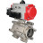 Кран шаровой BV3232P(3pc)-FP-SW-ISO-H Ду65 Ру63 полнопроходной, корпус - нержавеющая сталь SS316, под приварку, с пневмоприводом PA-DA-105, пневмораспределителем 4M310-08 DC24V в Барнауле