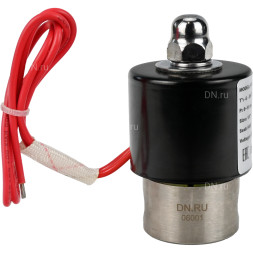 Клапан электромагнитный VS131-ET-NC-24VAC 1/4″ Ду8 Ру10 прямого действия двухходовой, корпус - сталь нержавеющая 304, присоединение - внутренняя резьба, уплотнение - EPDM, нормально-закрытый, катушка - 24 В AC