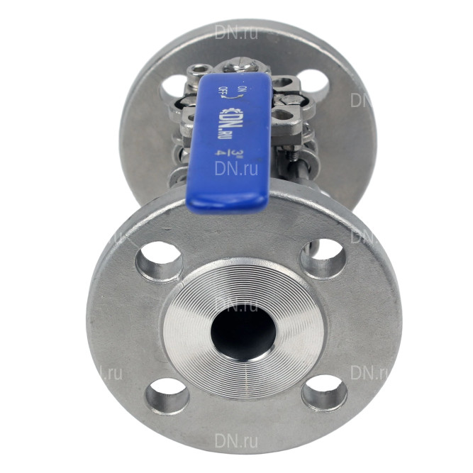 Кран шаровой BV3131P(3pc)-FP-F-ISO-H Ду25 Ру40, полнопроходной, трехсоставной, сталь 304, уплотнение - PTFE, фланцевый, с ISO-фланцем в Барнауле
