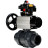Кран шаровой BV4242E-FP-GRM-ISO Дн100 Ру10 полнопроходной, корпус - НПВХ, шар - НПВХ, уплотнение - EPDM, с пневмоприводом PA-DA-105-1, пневмораспределителем 4M310-08 DC24V и БКВ APL-410N EX в Барнауле