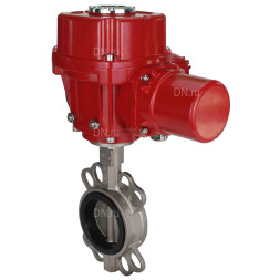 Затвор дисковый поворотный WBV3232N-2W-Fb-H Ду300 Ру16, корпус - нержавеющая сталь 316L, диск - нержавеющая сталь 316L, уплотнение - NBR, с электроприводом QT-EX-060M-O2-220VAC-У1 220В