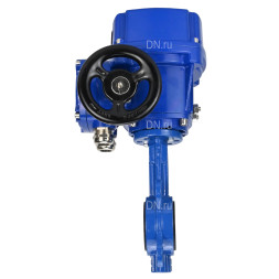 Затвор дисковый поворотный WBV1432N-2W-Fb-H Ду200 Ру16, корпус - чугун GGG50, диск - нержавеющая сталь 316L, уплотнение - NBR, с электроприводом QT-N-030M-O2-380VAC-У1