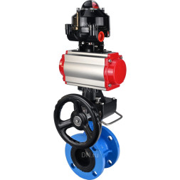 Затвор дисковый поворотный WBV1313E-2W-F-H Ду50 Ру16 фланцевый, корпус - чугун GGG40, диск - чугун GGG40, уплотнение - EPDM, с пневмоприводом PA-DA-105, БКВ APL-510N EX и ручным дублером MON1-250-T26-ISO