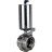 Затвор дисковый поворотный WBV3131E-2W-T-H Ду65 Ру10 резьбовой, пищевая нержавеющая сталь 304, уплотнение – EPDM, с пневмоприводом PA-SA-85 с возвратными пружинами в Барнауле