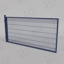 Ворота для 3D забора синие (RAL 5005) 4000х2000 мм откатные