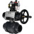 Кран шаровой BV4242E-FP-GRM-ISO Дн15 Ру10 полнопроходной, корпус - НПВХ, шар - НПВХ, уплотнение - EPDM, с пневмоприводом PA-DA-105-1, пневмораспределителем 4M310-08 AC220V, БКВ APL-510N EX и БПВ AFC2000 в Барнауле