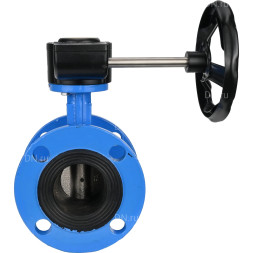 Затвор дисковый поворотный WBV1313E-2W-F-H Ду125 Ру16 фланцевый, корпус - чугун GGG40, диск - чугун GGG40, уплотнение - EPDM, с редуктором HAM RQN2-300Z-T37