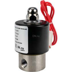 Клапан электромагнитный VS131-VT-NC-24VAC 1/8″ Ду6 Ру10 прямого действия двухходовой, корпус - сталь нержавеющая 304, присоединение - внутренняя резьба, уплотнение - VITON, нормально-закрытый, катушка - 24 В AC
