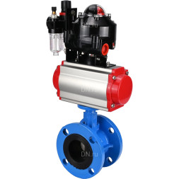 Затвор дисковый поворотный WBV1313E-2W-F-H Ду65 Ру16 фланцевый, корпус - чугун GGG40, диск - чугун GGG40, EPDM, с пневмоприводом PA-DA-105, пневмораспределителем 4M310-08 DC24V, БКВ APL-510N EX и БПВ AFC2000