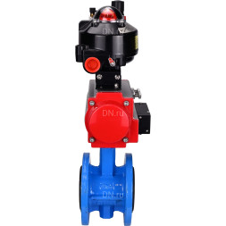 Затвор дисковый поворотный WBV1313E-2W-F-H Ду65 Ру16 фланцевый, корпус - чугун GGG40, диск - чугун GGG40, EPDM, с пневмоприводом PA-DA-105, пневмораспределителем 4M310-08 DC24V, БКВ APL-510N EX и БПВ AFC2000