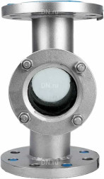 Стекло смотровое SG2-35S-F тип В ГОСТ 21836-2021 Ду125 Ру16 нержавеющая сталь, фланцевое