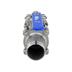 Кран шаровой BV3131P(3pc)-FP-W-ISO-H LONG Ду15 Ру63 полнопроходной, трехсоставной, корпус - нержавеющая сталь 304, уплотнение - PTFE, под приварку, с рукояткой